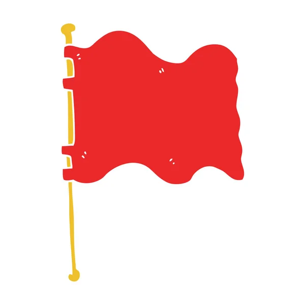 Bandeira Desenho Animado Estilo Cor Plana —  Vetores de Stock