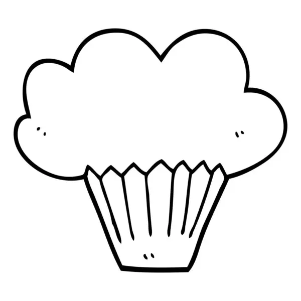 Muffin Dibujos Animados Estilo Color Plano — Archivo Imágenes Vectoriales