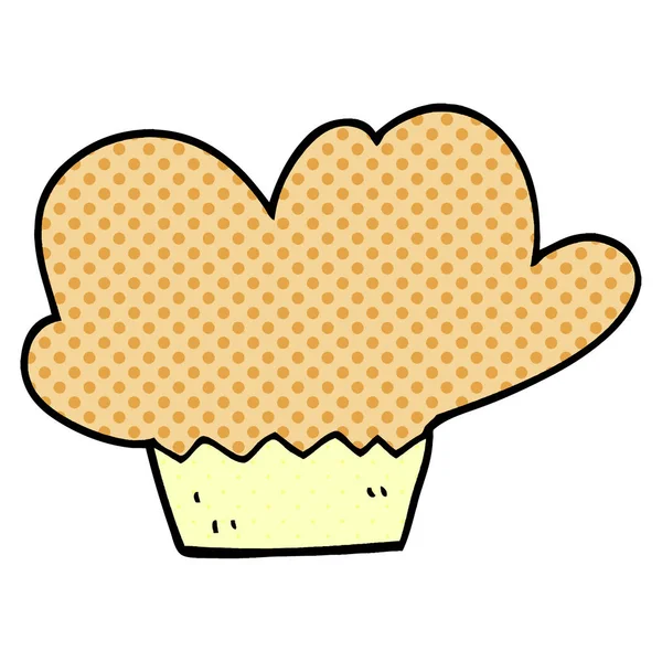 Muffin Cartone Animato Stile Piatto — Vettoriale Stock