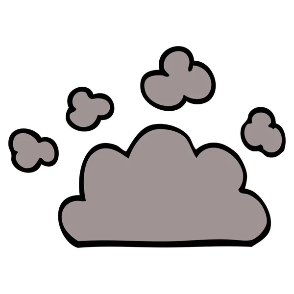 Cartoon Doodle Weather Cloud — Stock Vector