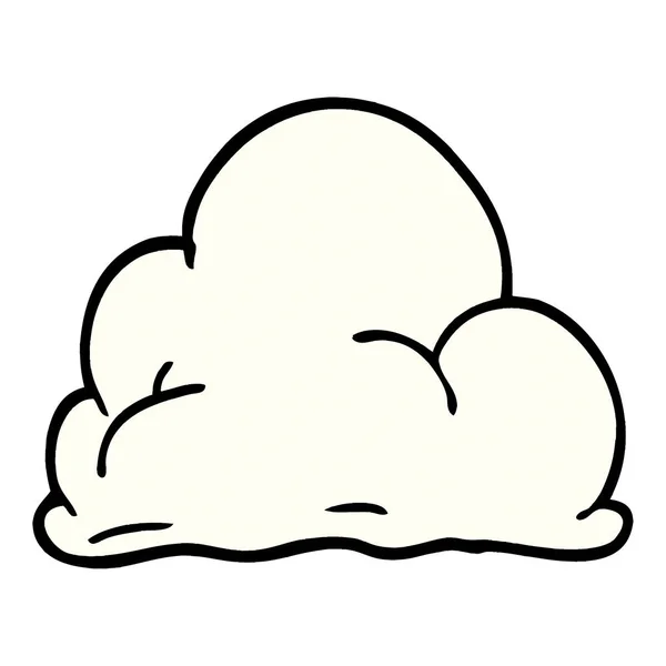 Dessin Animé Gribouille Nuages Blancs Pelucheux — Image vectorielle