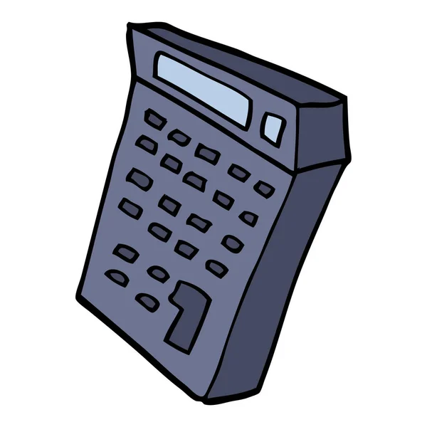 Dessin Main Doodle Style Calculatrice Dessin Animé — Image vectorielle