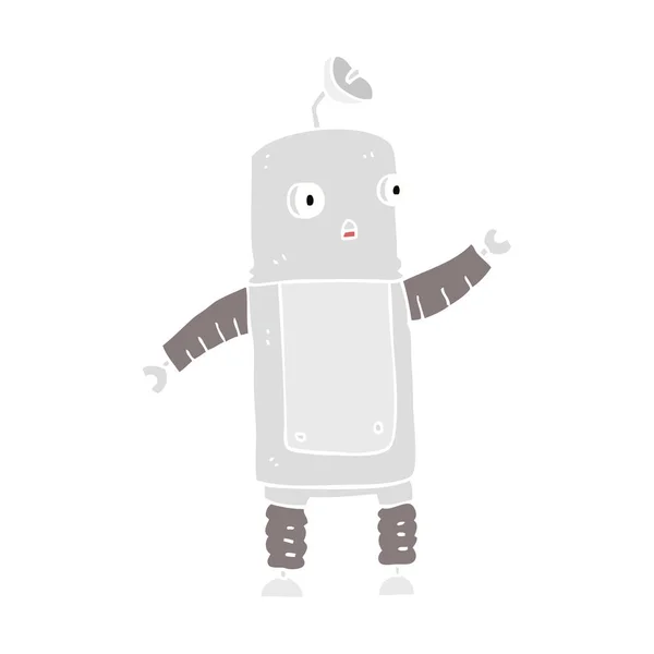 Ilustración Color Plano Del Robot — Vector de stock