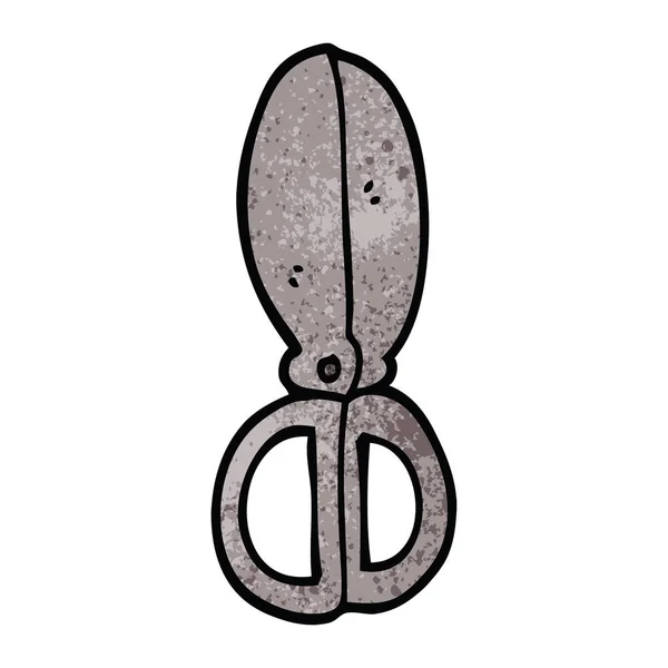 Karikatura Doodle Zavřené Nůžky — Stockový vektor