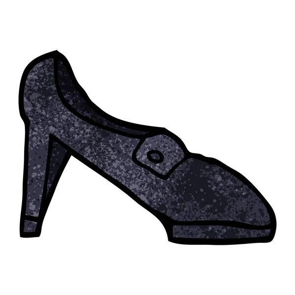 Cartoon Doodle Schuh Flaches Symbol Isoliert Auf Weißem Hintergrund Vektor — Stockvektor