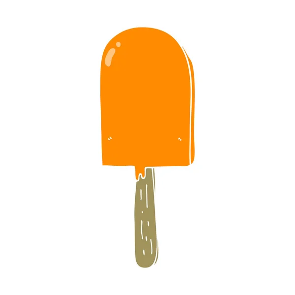 Platt Färg Stil Tecknad Lollipop — Stock vektor