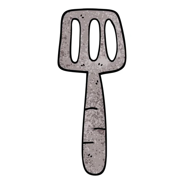 Dessin Animé Doodle Nourriture Spatule — Image vectorielle