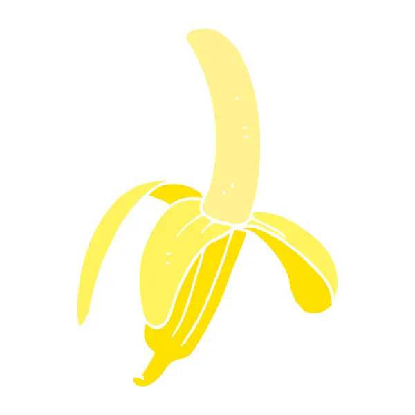 Egale Kleur Illustratie Van Banaan — Stockvector