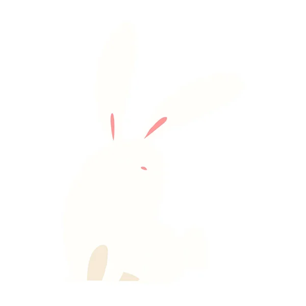 逗人喜爱的平板彩色动画片兔子 — 图库矢量图片