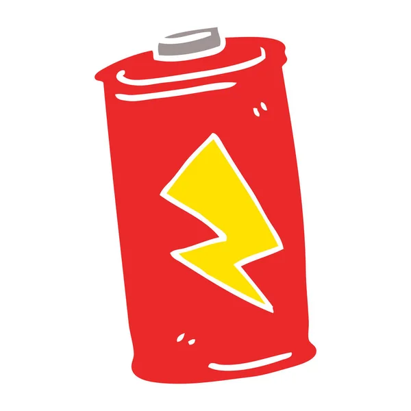 Cartoon Doodle Battery Ilustração Vetorial — Vetor de Stock