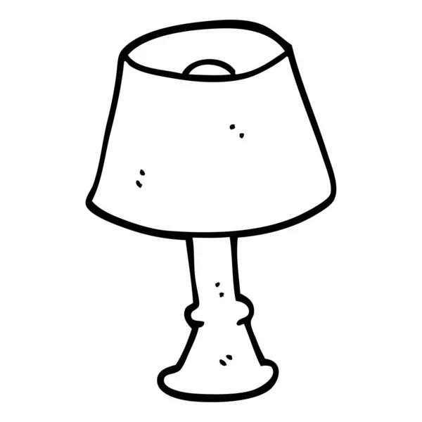 Dessin Ligne Dessin Maison Lampe — Image vectorielle