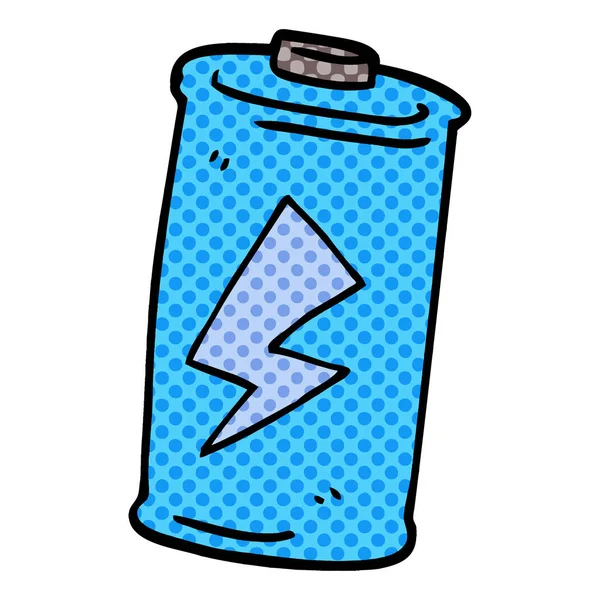 Cartoon Doodle Battery Ilustração Vetorial —  Vetores de Stock