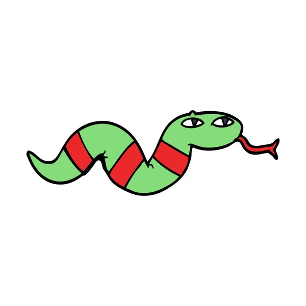 Cartoon Doodle Snake Illustrazione Vettoriale — Vettoriale Stock