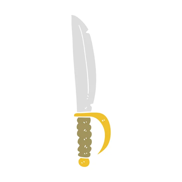 Ilustración Color Plano Cuchillo — Vector de stock