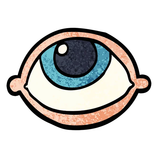 Grunge Υφής Καρτούν Εικονογράφηση Όλα Βλέπει Μάτι — Διανυσματικό Αρχείο