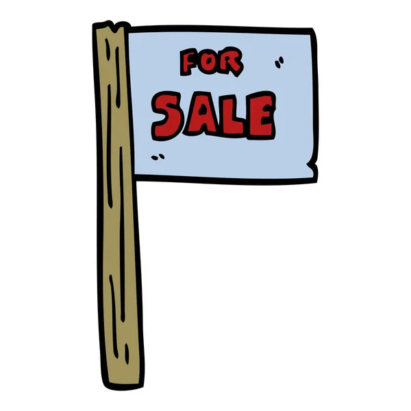 Cartoon Doodle Försäljning Tecken — Stock vektor