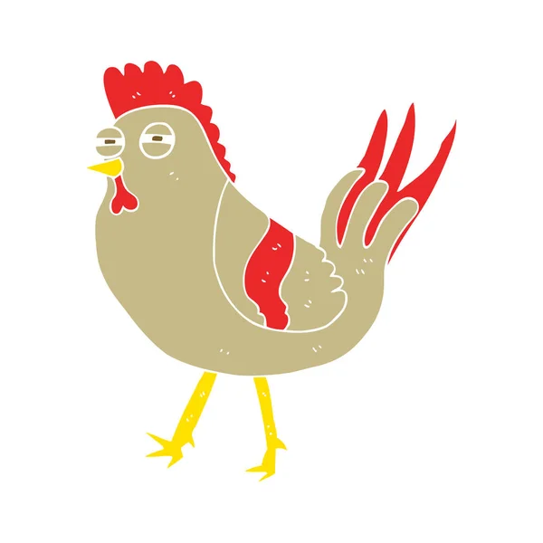 Плоская Цветная Иллюстрация Курицы — стоковый вектор