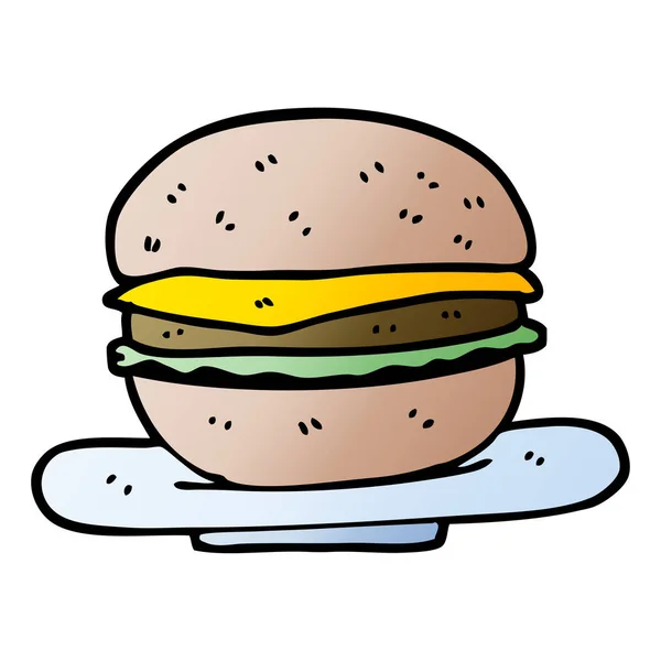 矢量梯度例证动画片汉堡 — 图库矢量图片