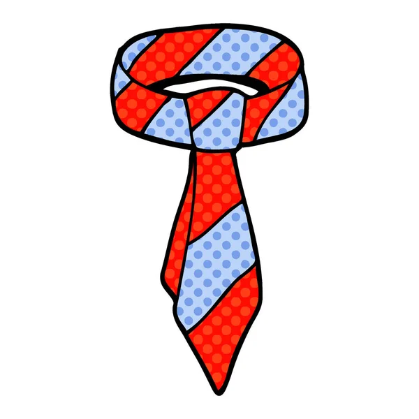 Dibujos Animados Doodle Tie Vector Ilustración — Vector de stock