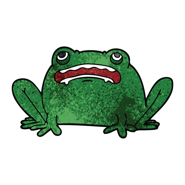 Dibujos Animados Doodle Frog Sobre Fondo Blanco — Vector de stock