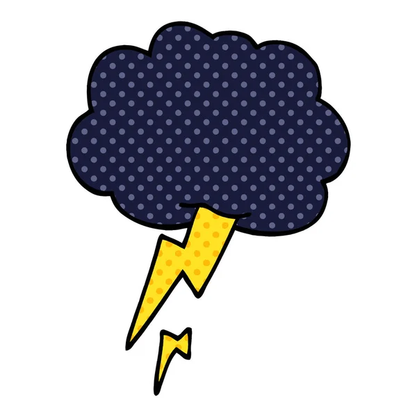 Cartoon Doodle Thunder Lightening — Stock Vector