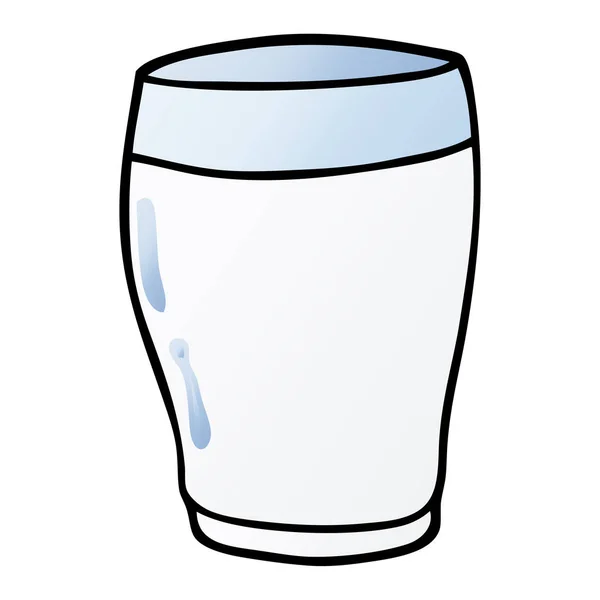 Cartoon Doodle Glas Milch — Stockvektor