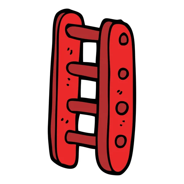 Cartoon Doodle Tall Ladder — Stock Vector