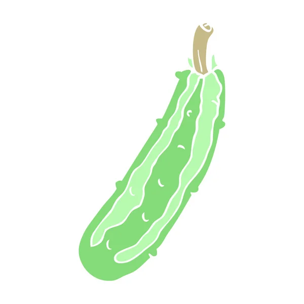 Flat Color Illustration Zucchini — Stock Vector