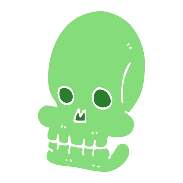 Cartoon Doodle Spooky Skull — Stock Vector