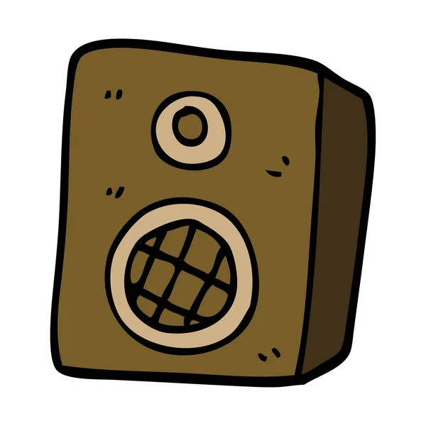 Fumetto Doodle Music Speaker — Vettoriale Stock