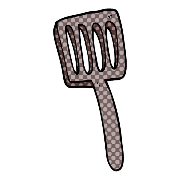 Çizgi Film Doodle Gıda Spatula — Stok Vektör