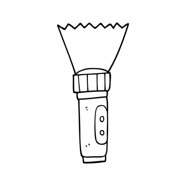 Dessin Ligne Torche Électrique Dessin Animé — Image vectorielle