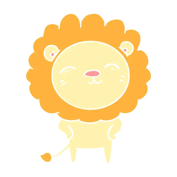 纯色风格动画片狮子 — 图库矢量图片