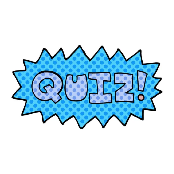 Cartoon Doodle Quiz Symbool — Stockvector