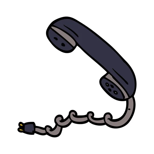 Cartoon Doodle Telefone Auscultador —  Vetores de Stock