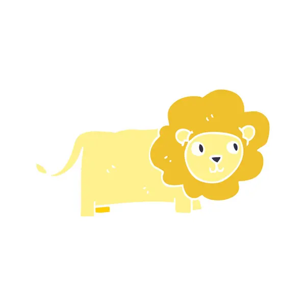 Cartoon Doodle Lion White Background — Stock Vector