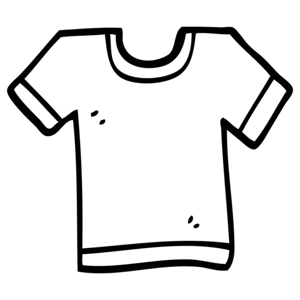 Zwart Wit Cartoon Tee Shirt — Stockvector