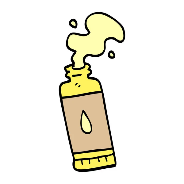 Cartoon Doodle Geperst Lotion Buis — Stockvector