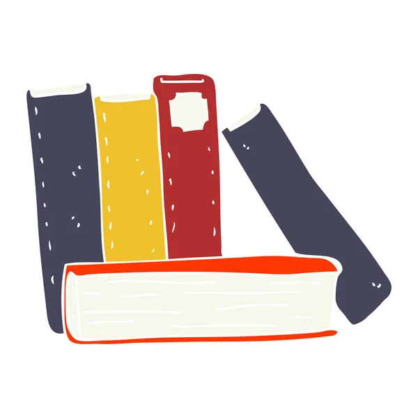 Flachfarbige Illustration Von Büchern — Stockvektor