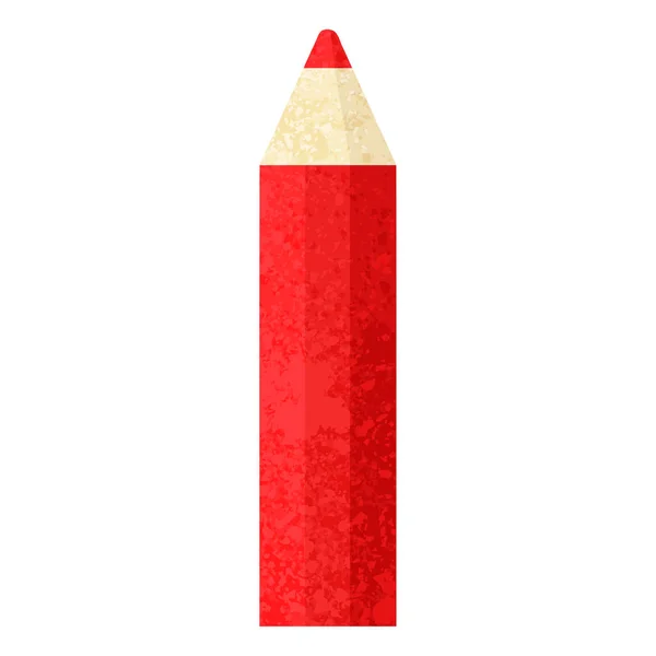 Rote Färbung Bleistift Grafik Vektor Illustration Symbol — Stockvektor