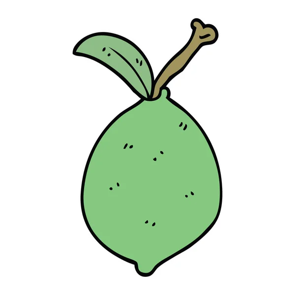 Cartoon Doodle Lime Fruit — Stock Vector