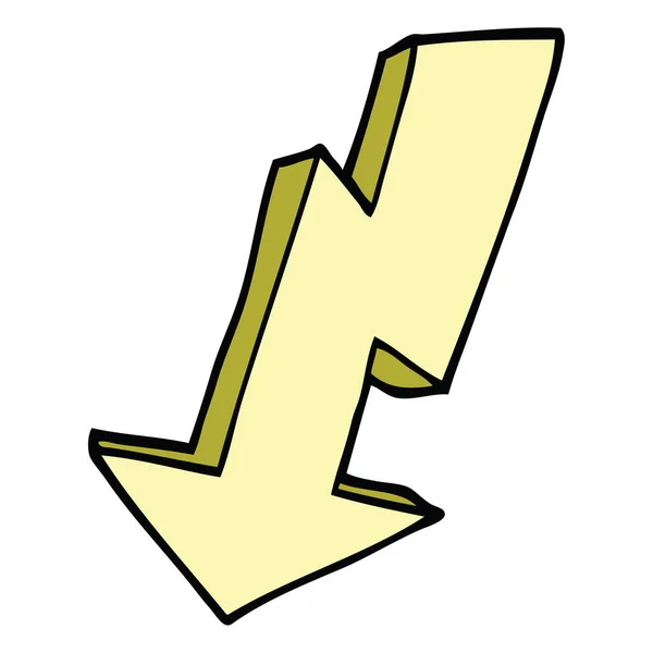 Cartoon Doodle Lightning Bolt — Stock Vector