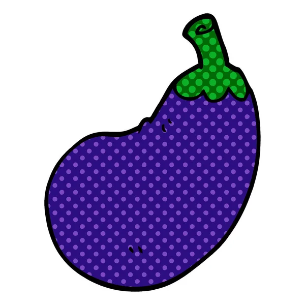 Cartoon Doodle Aubergine Vectorillustratie — Stockvector