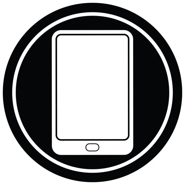 Tablet Computer Vektor Illustration Kreisförmiges Symbol — Stockvektor