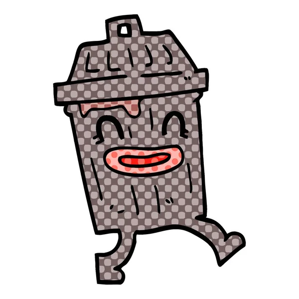动画片涂鸦垃圾桶 — 图库矢量图片
