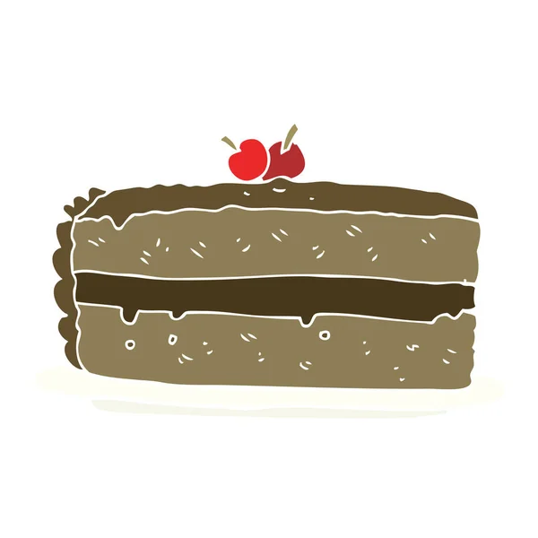 Плоска Кольорова Ілюстрація Торта — стоковий вектор