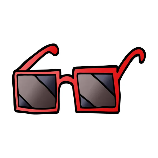 Cartoon Doodle Quadratische Sonnenbrille — Stockvektor