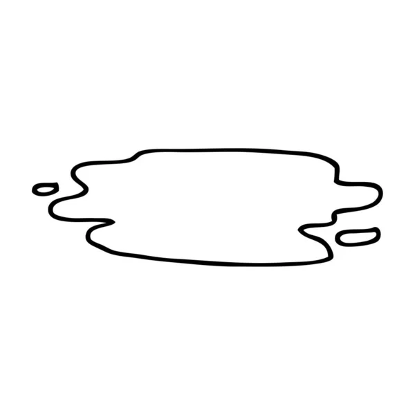 Γραμμικό Σχέδιο Καρτούν Υγρό Λακκούβα — Διανυσματικό Αρχείο