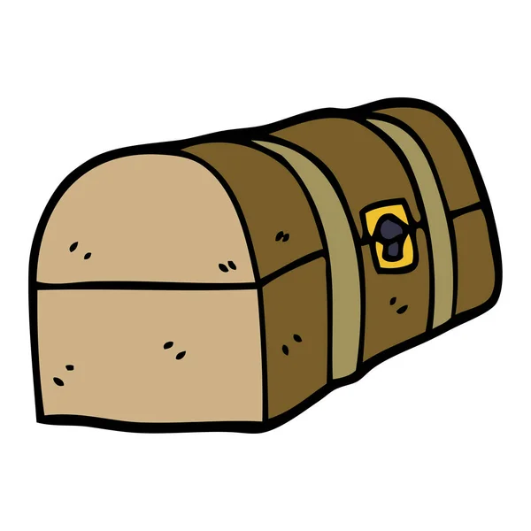 Cartoon Doodle Trunk Box — Stock Vector