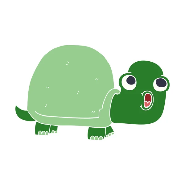 Cartoon Doodle Schockiert Schildkröte — Stockvektor